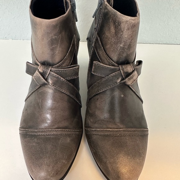 Naot Shoes - Naot Taupe Leather Heeled Boots